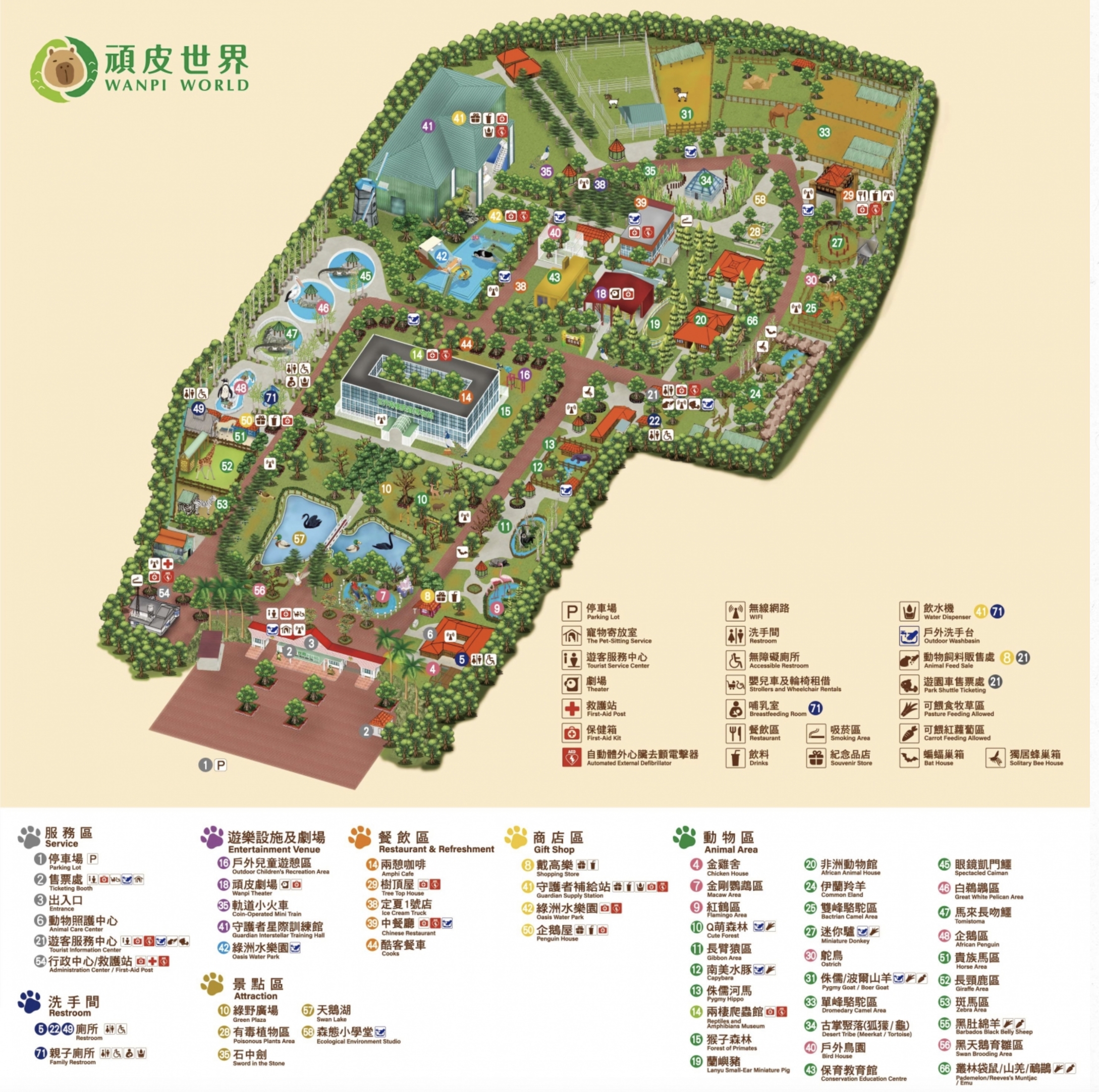 【2025台南頑皮世界野生動物園】最新門票資訊.台南必玩動物園,餵萌寵.看企鵝.玩水樂園.搭水豚列車!