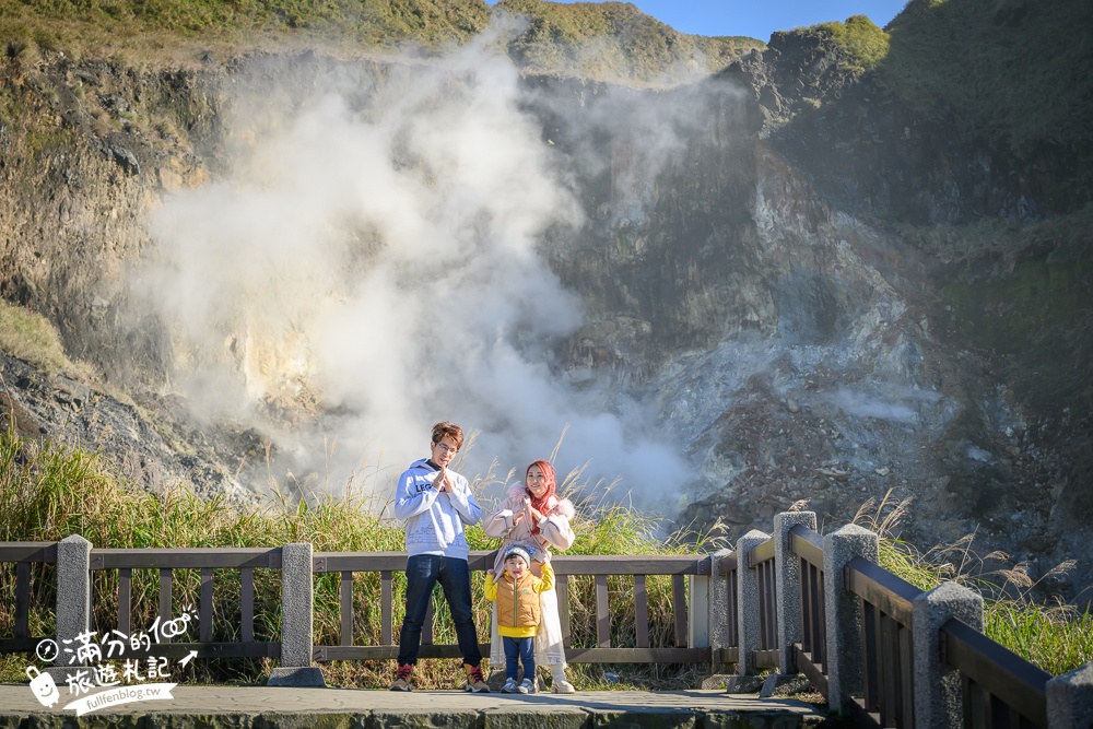 【台北陽明山】小油坑步道超壯觀,近距離欣賞後火山作用形成的噴氣孔＆硫磺結晶！