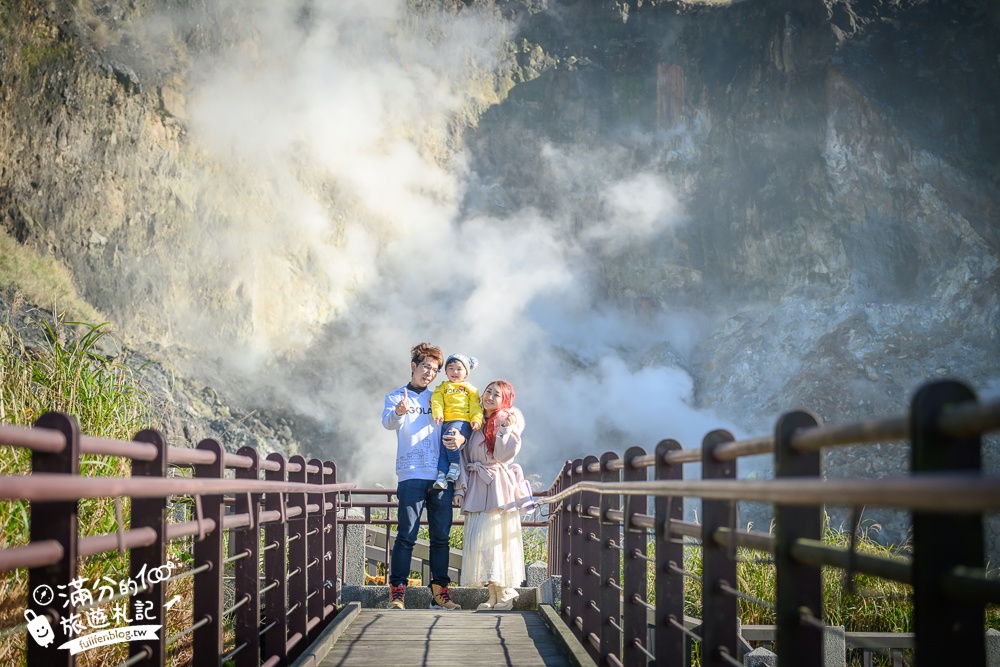 【台北陽明山】小油坑步道超壯觀,近距離欣賞後火山作用形成的噴氣孔＆硫磺結晶！