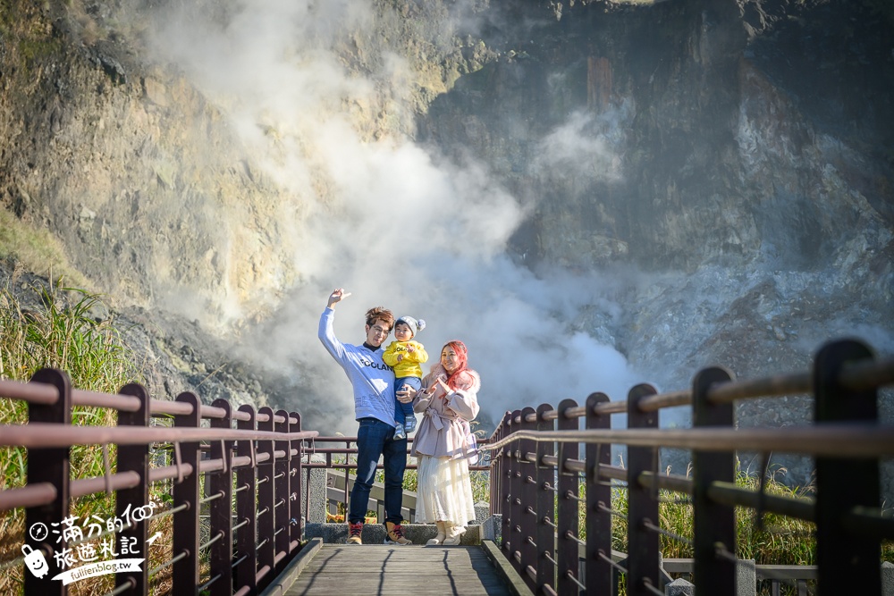 【台北陽明山】小油坑步道超壯觀,近距離欣賞後火山作用形成的噴氣孔＆硫磺結晶！