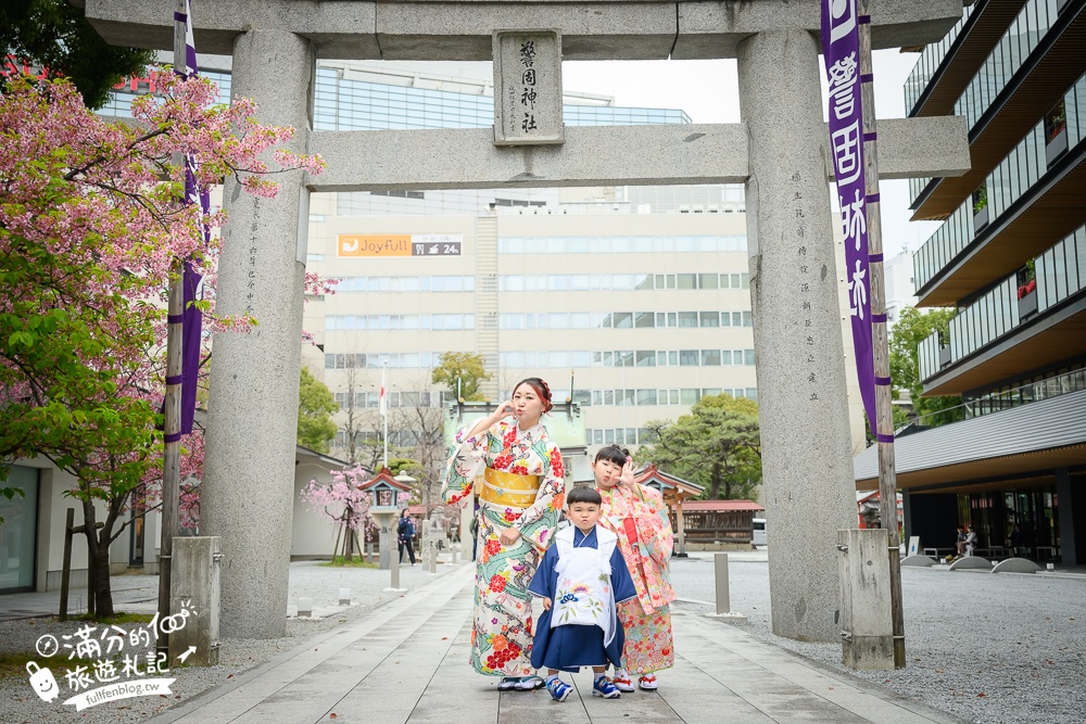 福岡櫻花景點【警固神社】福岡城守護神,福岡和服體驗拍照點,祈福賞櫻拍照超好看!