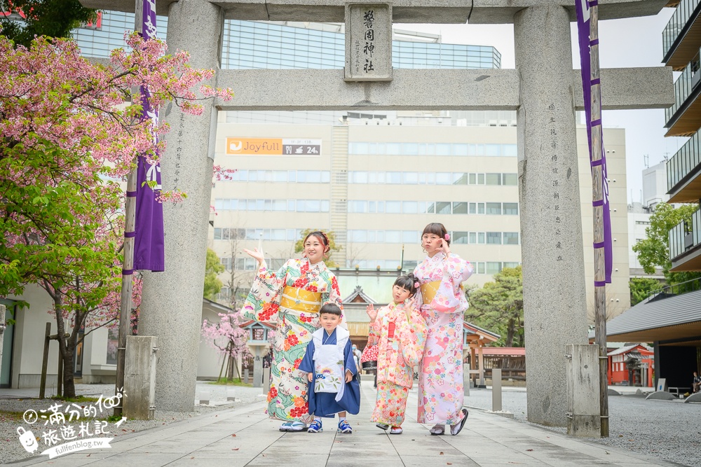 福岡櫻花景點【警固神社】福岡城守護神,福岡和服體驗拍照點,祈福賞櫻拍照超好看!