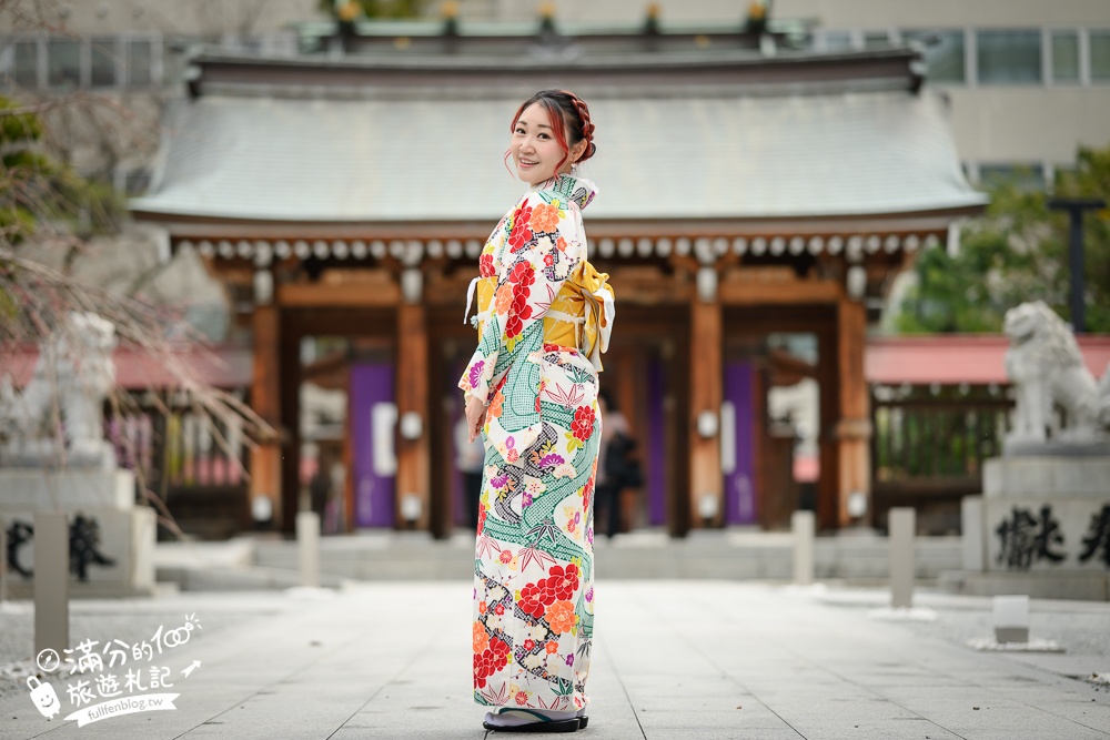福岡櫻花景點【警固神社】福岡城守護神,福岡和服體驗拍照點,祈福賞櫻拍照超好看!