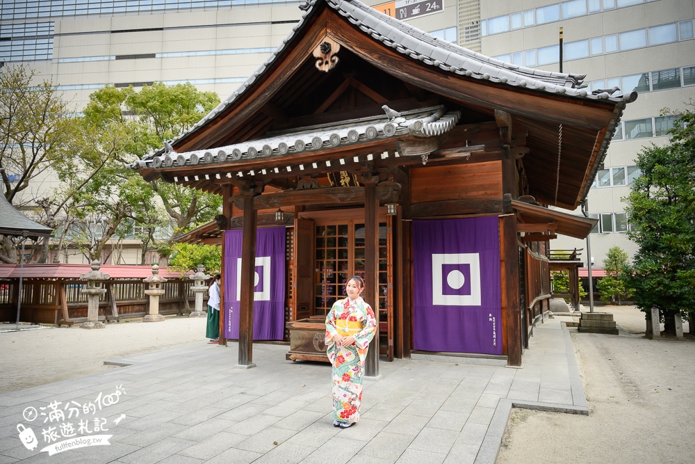 福岡櫻花景點【警固神社】福岡城守護神,福岡和服體驗拍照點,祈福賞櫻拍照超好看!