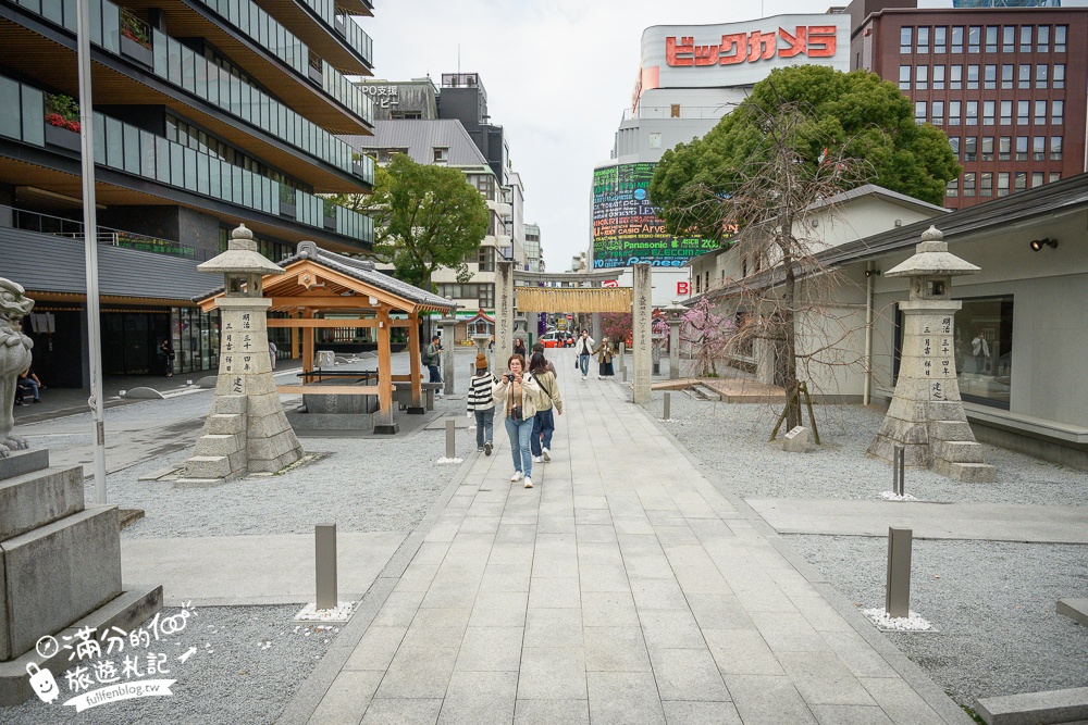 福岡櫻花景點【警固神社】福岡城守護神,福岡和服體驗拍照點,祈福賞櫻拍照超好看!