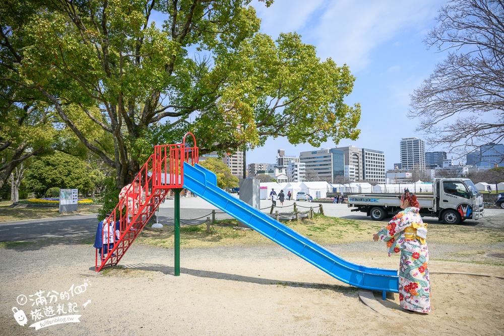 2025福岡【舞鶴公園櫻花季】最新花況!福岡城跡點燈&大濠公園,穿和服賞櫻超好看!