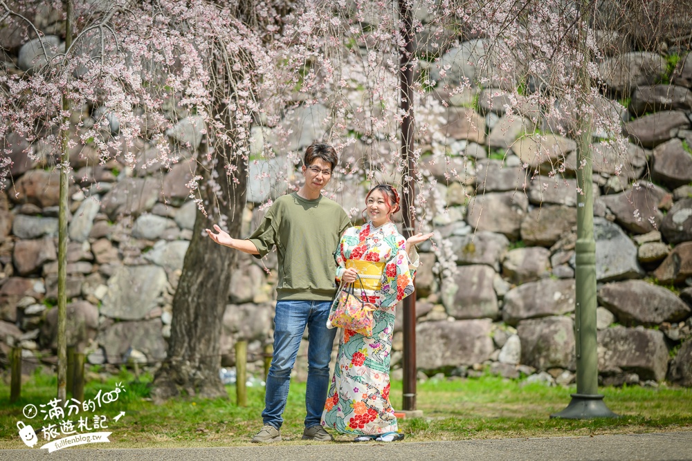 2025福岡【舞鶴公園櫻花季】最新花況!福岡城跡點燈&大濠公園,穿和服賞櫻超好看!