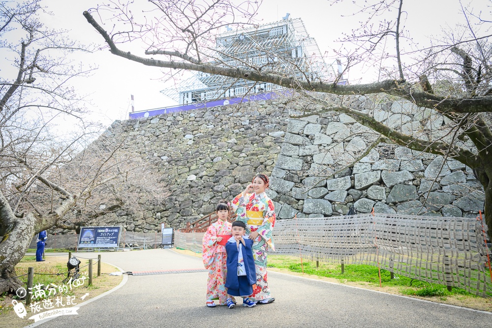 2025福岡【舞鶴公園櫻花季】最新花況!福岡城跡點燈&大濠公園,穿和服賞櫻超好看!