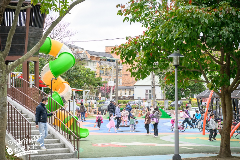 【民俗文化公園】桃園平鎮親子公園.穀倉造型溜滑梯,農村景觀親子共融公園通通免費玩!