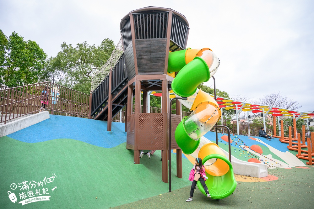 【民俗文化公園】桃園平鎮親子公園.穀倉造型溜滑梯,農村景觀親子共融公園通通免費玩!