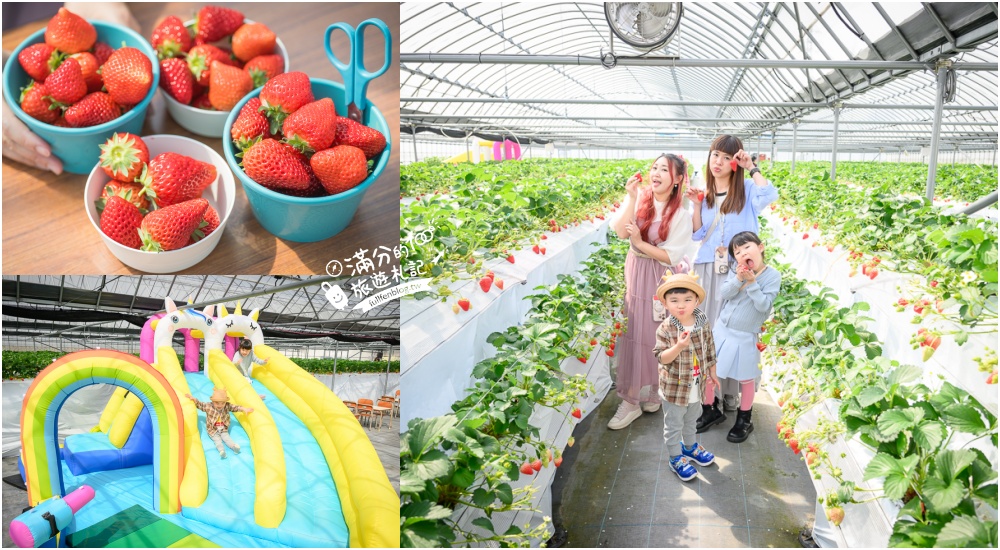 福岡草莓園【Fruitelier中村果樹園】久留米親子草莓園,50分鐘草莓吃到飽.能邊採邊吃,還有兒童遊戲區好溫馨! @滿分的旅遊札記