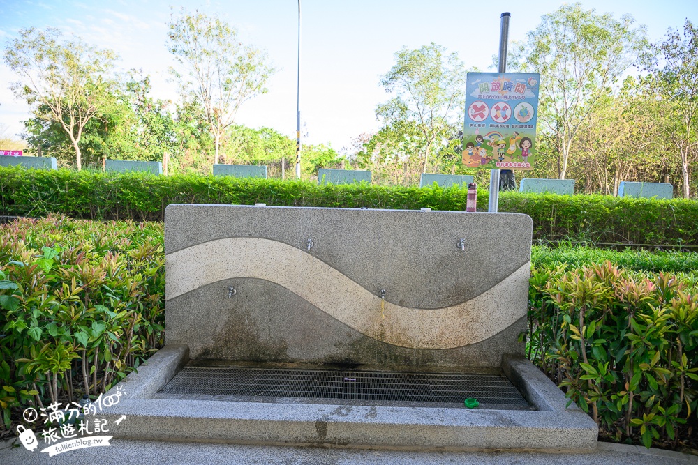 彰化【田中滑步車公園】免門票高鐵橋下親子遊戲場，有挑戰性的滑步車步道,還能玩沙溜滑梯!