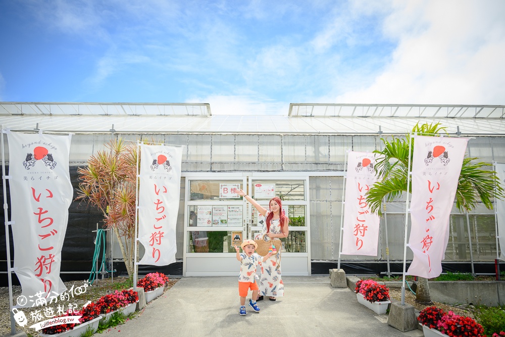 沖繩草莓園推薦【美麗草莓南城溫室】40分鐘沖繩草莓放題吃到飽,還能搭煉乳巧克力一起吃超特別!