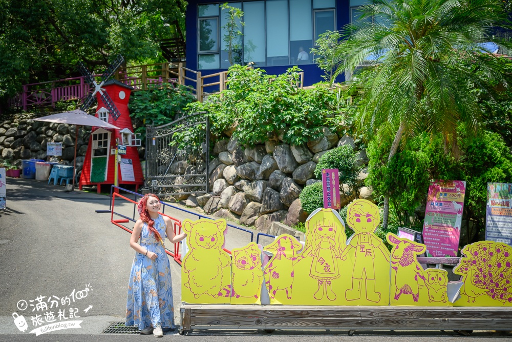 彰化【今夜星辰休閒農場】八卦山最浪漫的親子農場.近距離餵食羊駝.孔雀.狐朦和鸚鵡,還能搭小火車看高鐵!