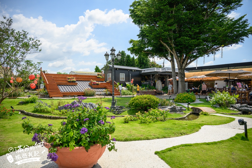 彰化【花佈院】田尾景觀餐廳推薦.彰化最新屋瓦花園中國風餐廳.吃四川烤魚料理喝下午茶!