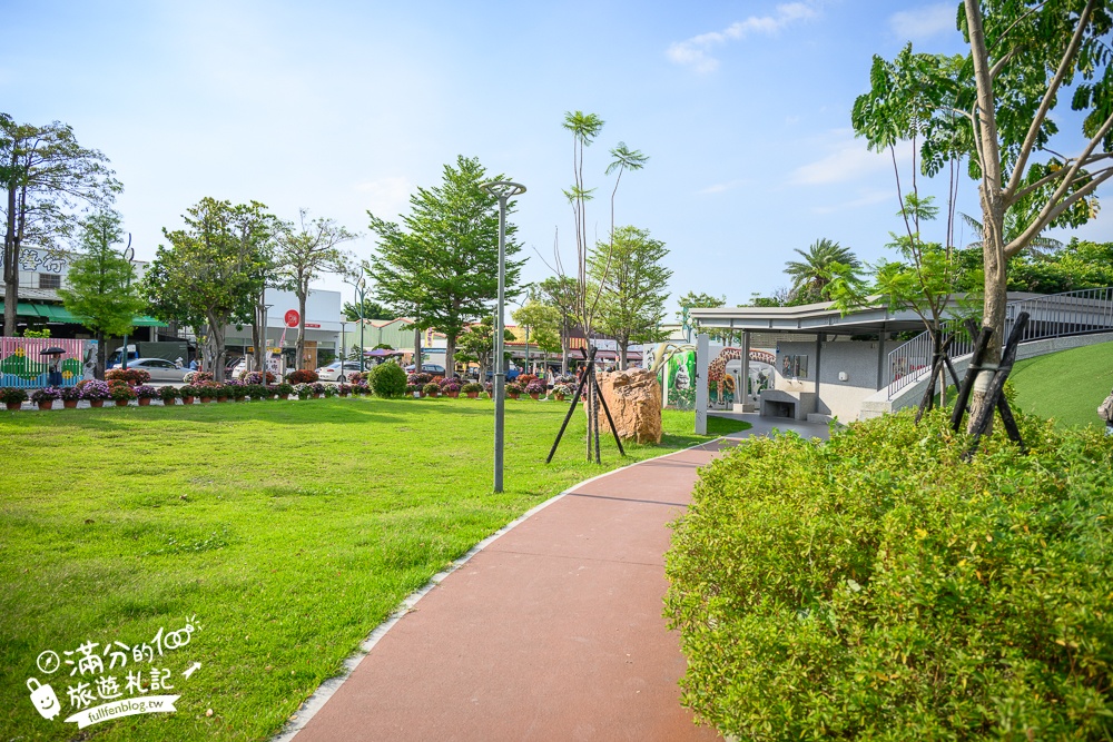 彰化【田尾怡心園遊戲場】田尾花鄉最新親子公園.磨石子滑梯.鞦韆.攀爬網通通免費玩！