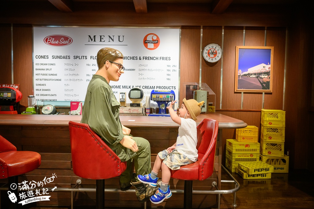 【BLUE SEAL牧港本店】沖繩室內景點,BLUE SEAL博物館免費參觀,濃濃美式風情超好拍!