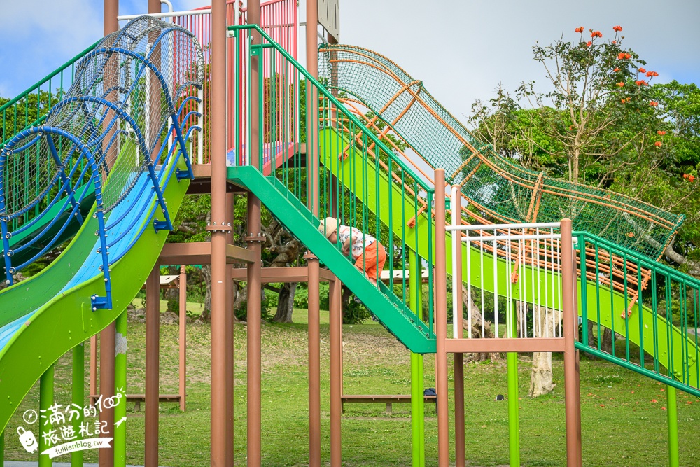 【城路公園】沖繩親子公園推薦.南城市海景公園.挑戰超長溜滑梯還能看無敵海景!