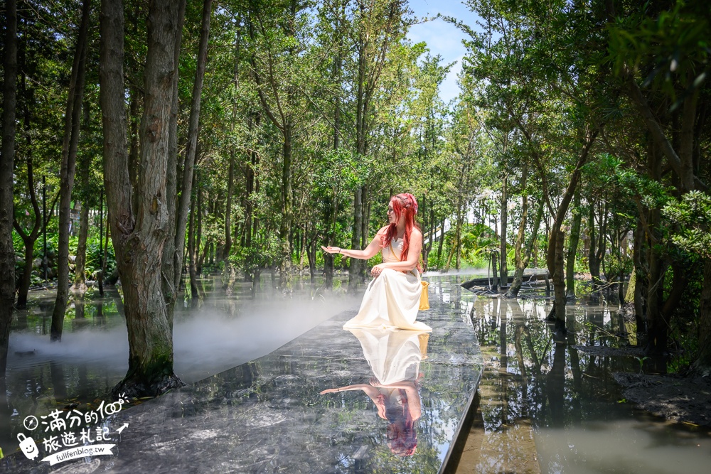 台中【喜鵲方舟FairyLand】后里一處優靜美地,必體驗朗月湖划透明獨木舟,與萌寵互動.看火炎山,還能吃輕食喝烤茶!