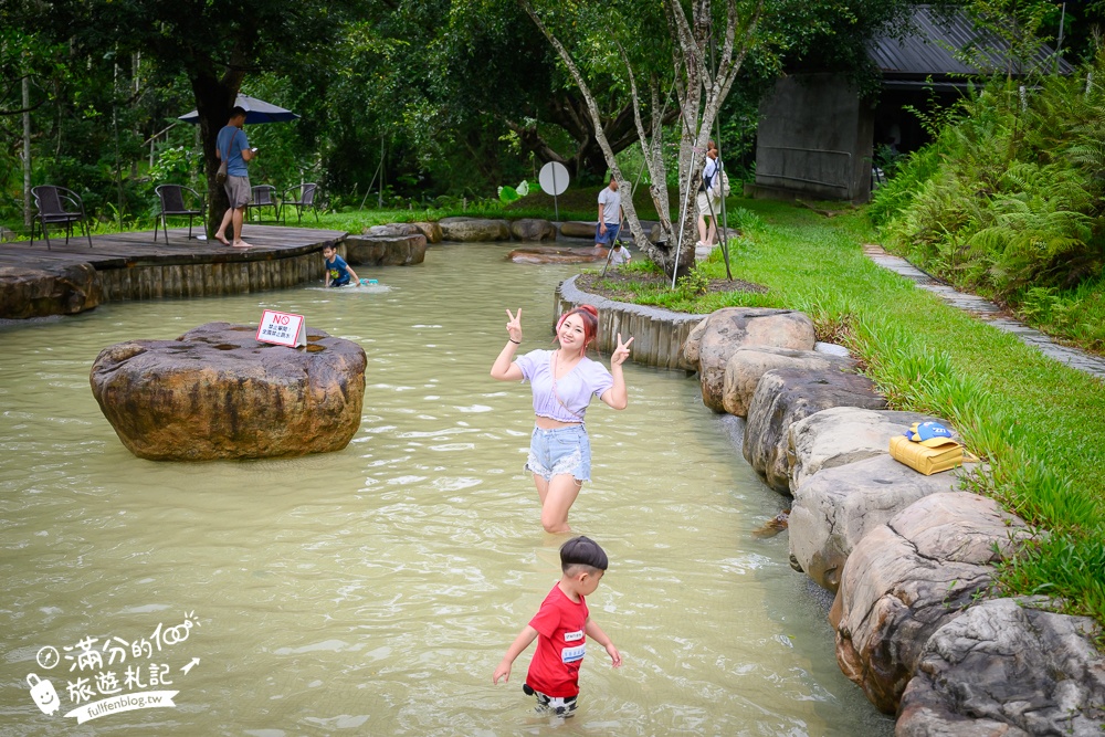南投玩水秘境【岸境濕地莊園】天然山泉水戲水池.埔里玩水.探索野溪生態,還能用餐喝下午茶!