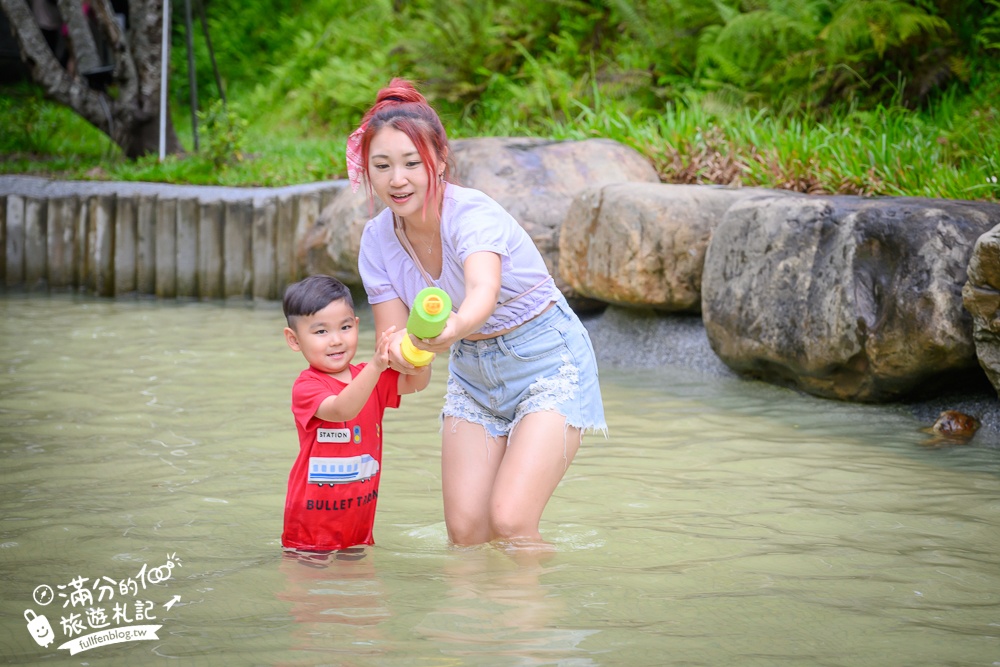南投玩水秘境【岸境濕地莊園】天然山泉水戲水池.埔里玩水.探索野溪生態,還能用餐喝下午茶!
