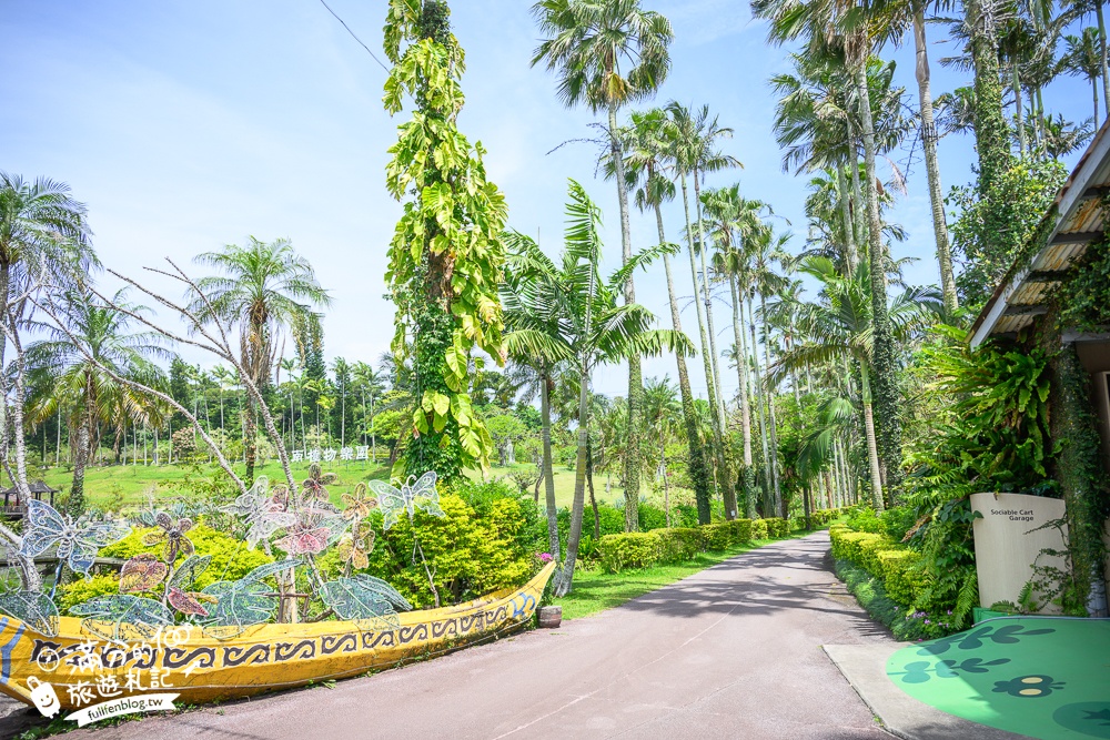 沖繩【東南植物樂園】日本第一椰樹街超震撼.遊園車體驗.餵水豚象龜和兔子趣味十足,被森林包圍的沖繩秘境!