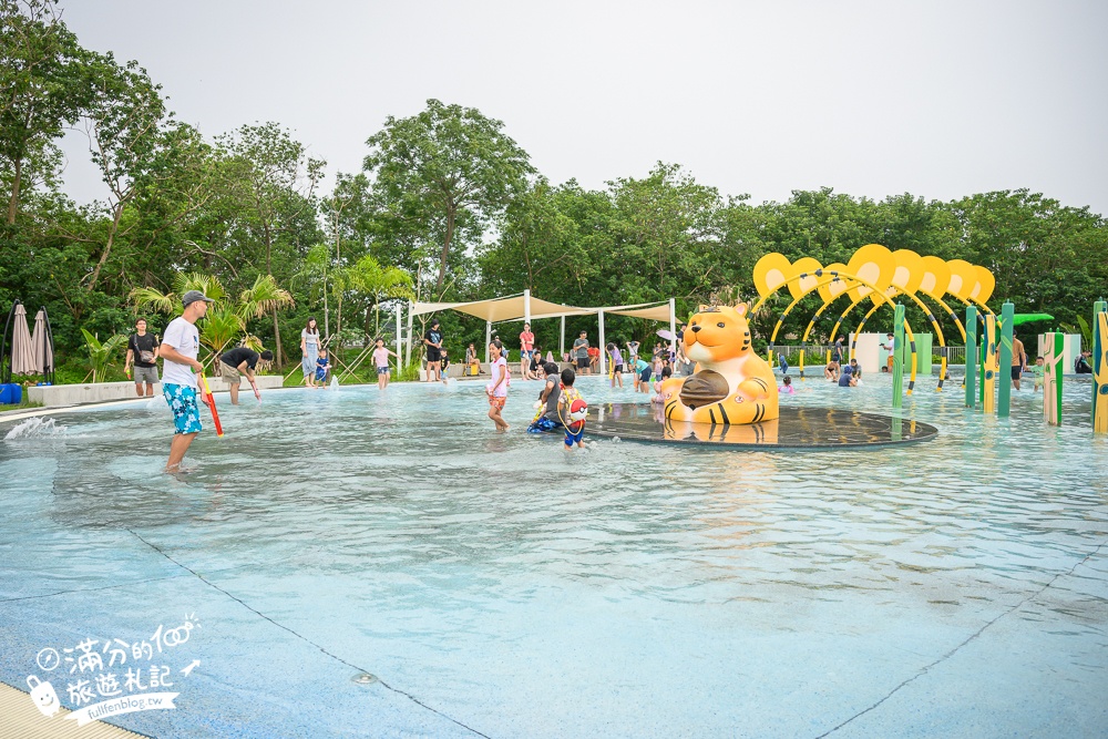 雲林【虎尾叢林水樂園】開放時間.虎尾632高地公園最新親子水樂園.免門票水陸樂園一次滿足,可愛虎爺陪你戲水放電!