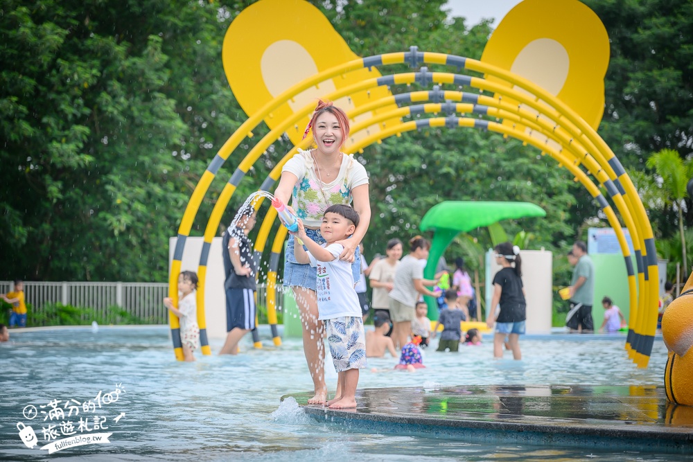 雲林【虎尾叢林水樂園】開放時間.虎尾632高地公園最新親子水樂園.免門票水陸樂園一次滿足,可愛虎爺陪你戲水放電!