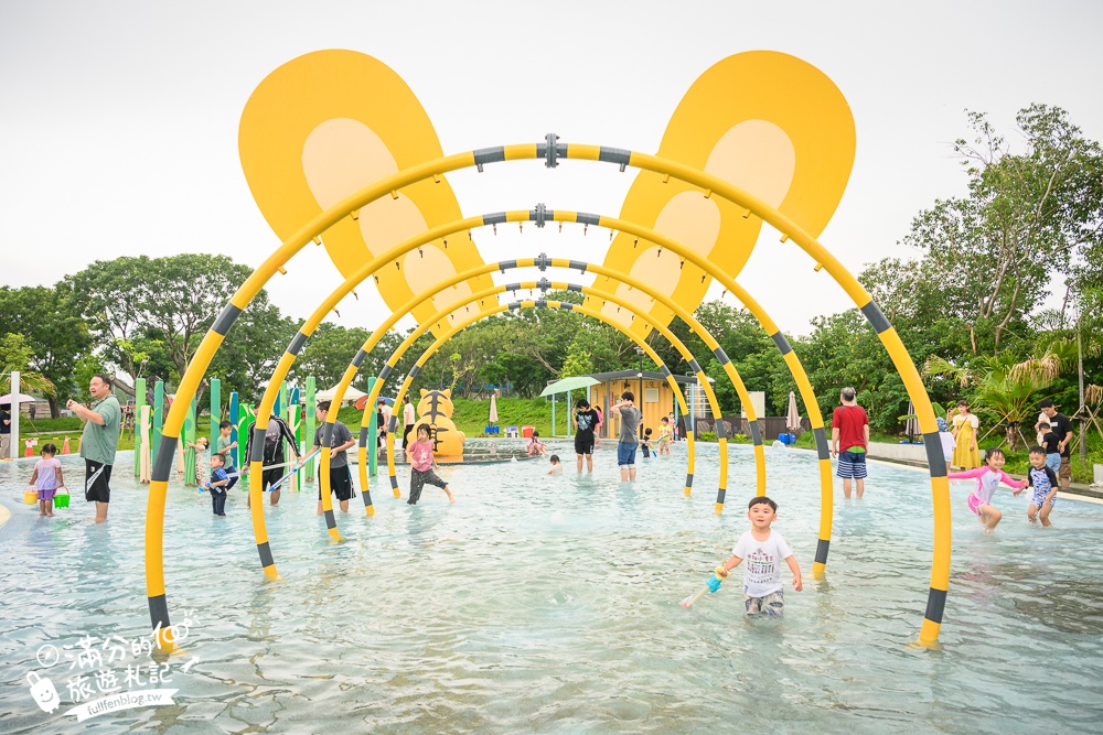 雲林【虎尾叢林水樂園】開放時間.虎尾632高地公園最新親子水樂園.免門票水陸樂園一次滿足,可愛虎爺陪你戲水放電!