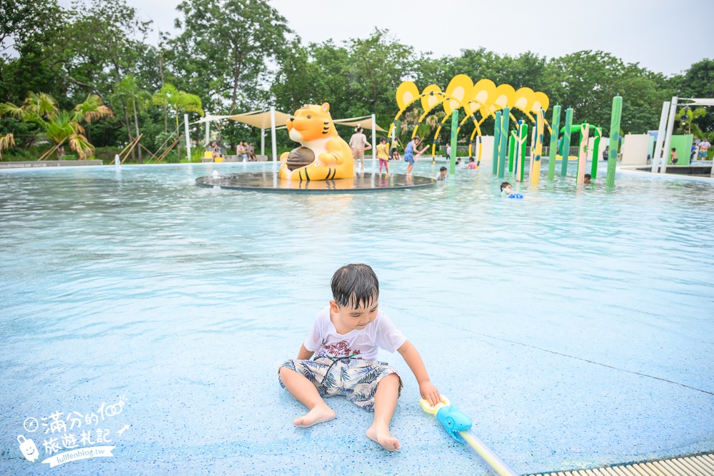 雲林【虎尾叢林水樂園】開放時間.虎尾632高地公園最新親子水樂園.免門票水陸樂園一次滿足,可愛虎爺陪你戲水放電!
