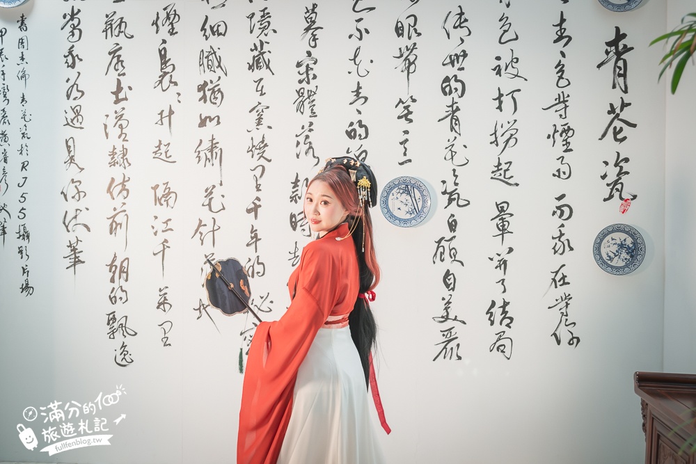 台中【RJ55攝影片場】2025全新全室內古風場景!最新漢服.戰國袍體驗含精緻髮妝,讓你秒變身古偶大女主!