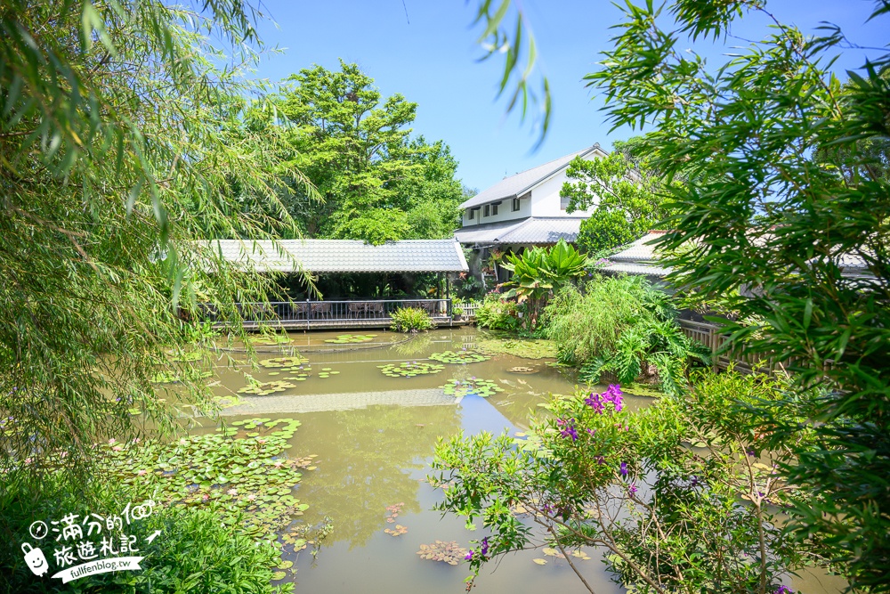 桃園【莫內的花園】觀音鄉蔬食料理庭院餐廳,蓮花田旁隱身名畫的世界,來賞蓮吃蓮逛花園!