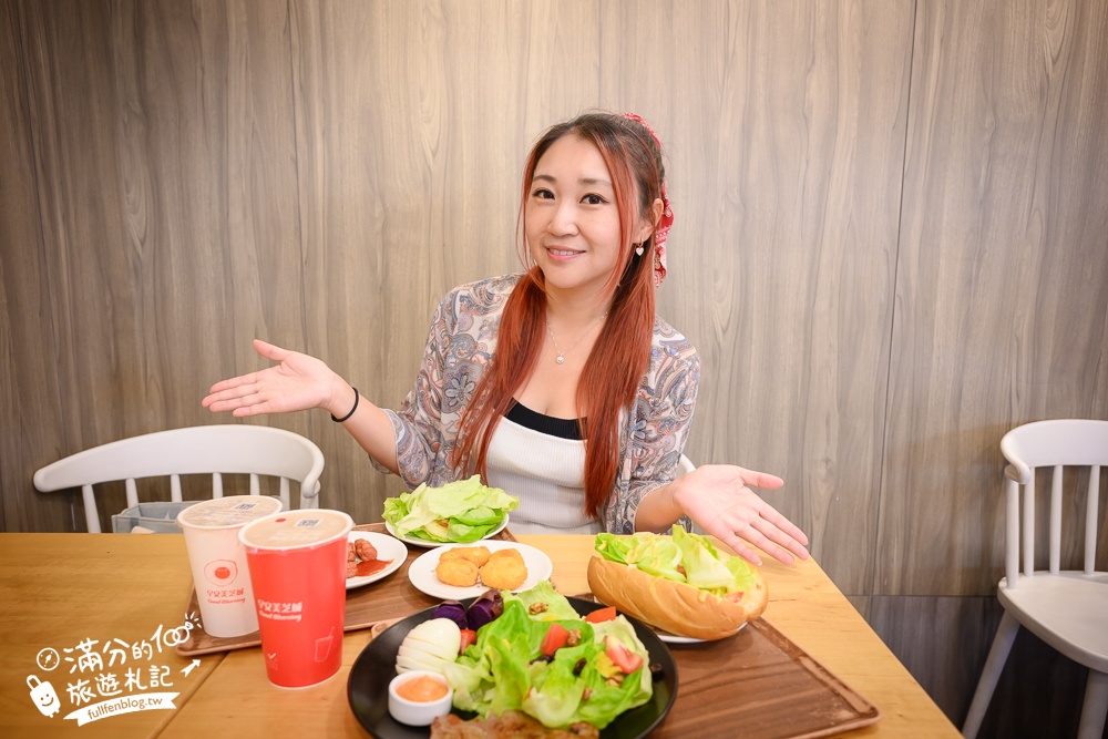 桃園早午餐推薦【早安美芝城桃園莊一概念店】美蔬綠系列高纖低卡,美生菜漢堡清爽好吃輕盈享受!