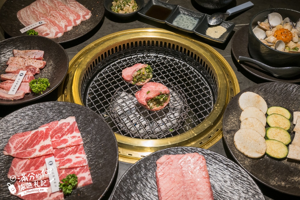【彰化燒肉首選】脂本燒肉ZHIBEN YKNK彰化店,必吃30cm幻切牛舌＆蔥鹽口袋牛舌,親子友善餐廳.桌邊服務太加分!