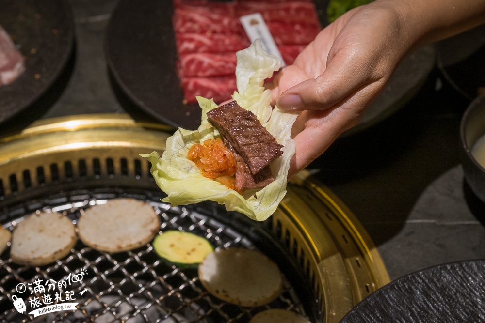 【彰化燒肉首選】脂本燒肉ZHIBEN YKNK彰化店,必吃30cm幻切牛舌＆蔥鹽口袋牛舌,親子友善餐廳.桌邊服務太加分!