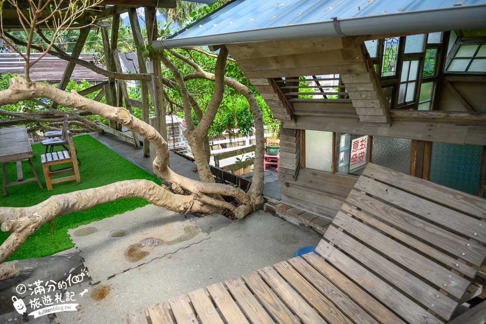 萬里【Time奶奶·樹屋咖啡樂園】低消只要100元,在精靈樹屋裡下午茶.還能和水豚.侏儒山羊.陸龜一起玩!