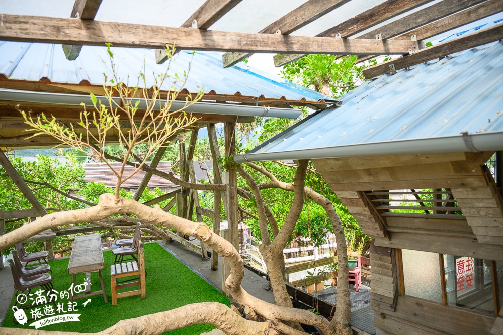 萬里【Time奶奶·樹屋咖啡樂園】低消只要100元,在精靈樹屋裡下午茶.還能和水豚.侏儒山羊.陸龜一起玩!