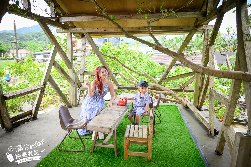 萬里【Time奶奶·樹屋咖啡樂園】低消只要100元,在精靈樹屋裡下午茶.還能和水豚.侏儒山羊.陸龜一起玩!