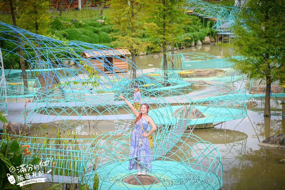 萬里【亮山川Lands & Stream Resort Park】野柳最新隱藏版玩水景點.全台唯一鋼筋彩虹水上步道超吸睛!