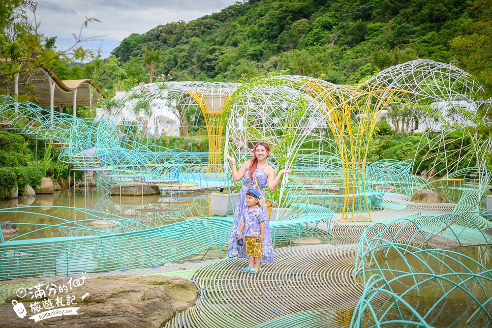 萬里【亮山川Lands & Stream Resort Park】野柳最新隱藏版玩水景點.全台唯一鋼筋彩虹水上步道超吸睛!