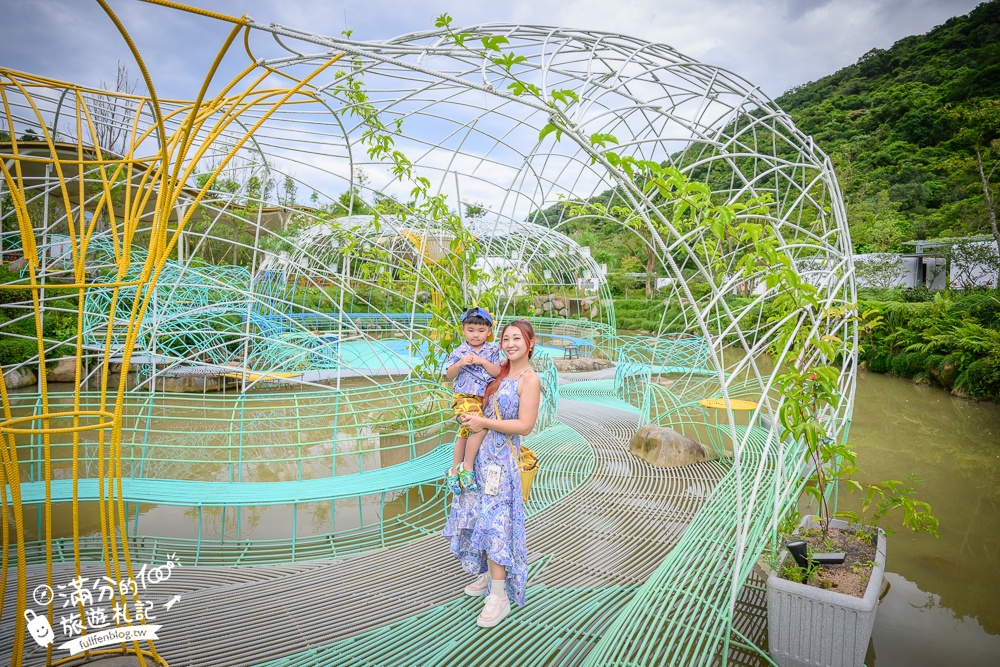 萬里【亮山川Lands & Stream Resort Park】野柳最新隱藏版玩水景點.全台唯一鋼筋彩虹水上步道超吸睛!