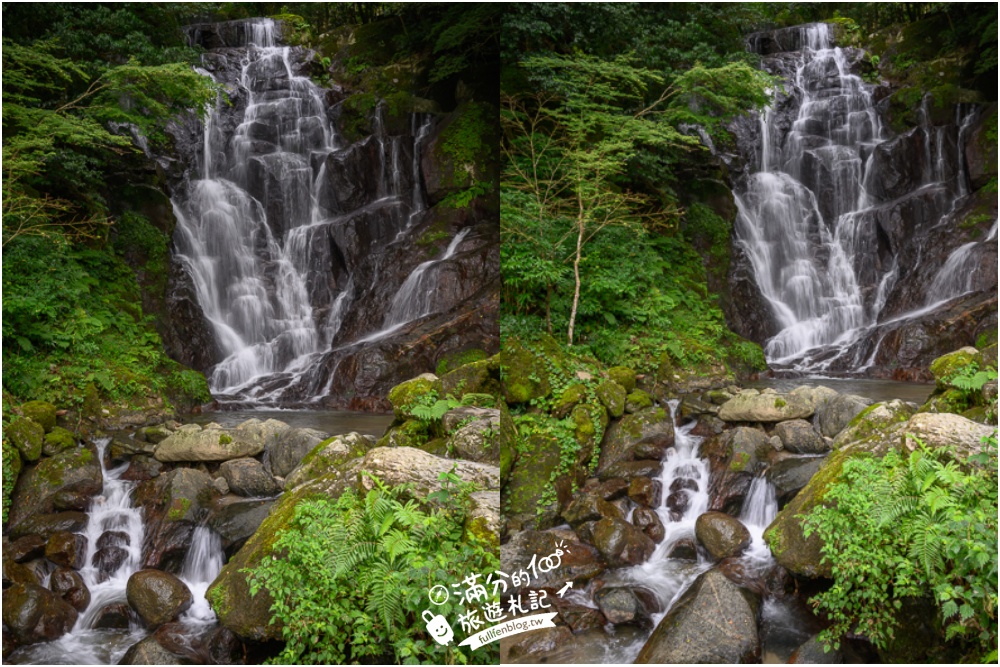 福岡景點【糸島白絲瀑布】看壯觀涓絲瀑布.吃流水麵.釣魚體驗.吸收滿滿芬多精!