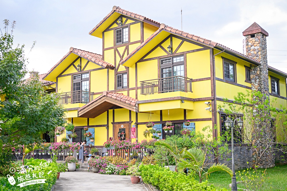 大溪景點【黃色小屋咖啡莊園】大溪隱藏版南法城堡,在童話莊園裡喝咖啡下午茶逛花園!
