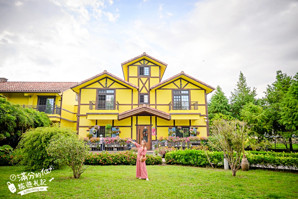 大溪景點【黃色小屋咖啡莊園】大溪隱藏版南法城堡,在童話莊園裡喝咖啡下午茶逛花園!