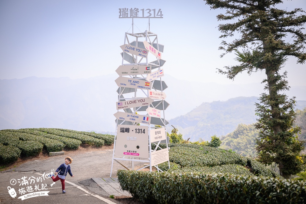 嘉義景點【海鼠山1314觀景台】免門票全台最美抹茶田.必拍愛情塔,免步行~360度茶田風光盡收眼底!