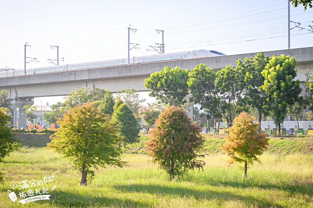 彰化【田中熊趣米公園】最新熊主題親子遊戲場.滑梯.沙坑.滑索一次滿足.還能近距離看高鐵奔馳!