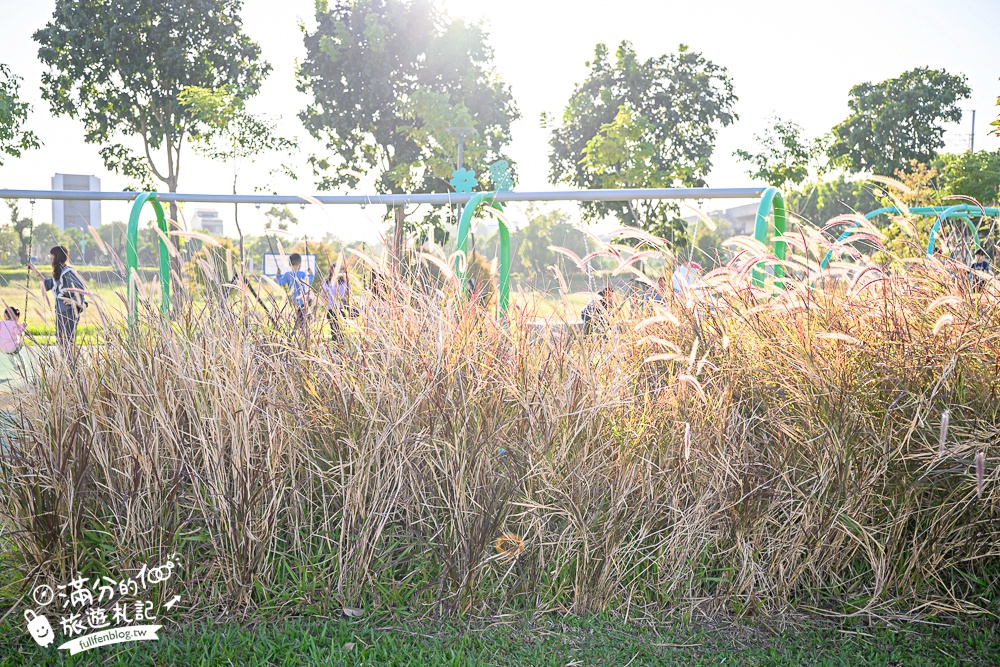 彰化【田中熊趣米公園】最新熊主題親子遊戲場.滑梯.沙坑.滑索一次滿足.還能近距離看高鐵奔馳!