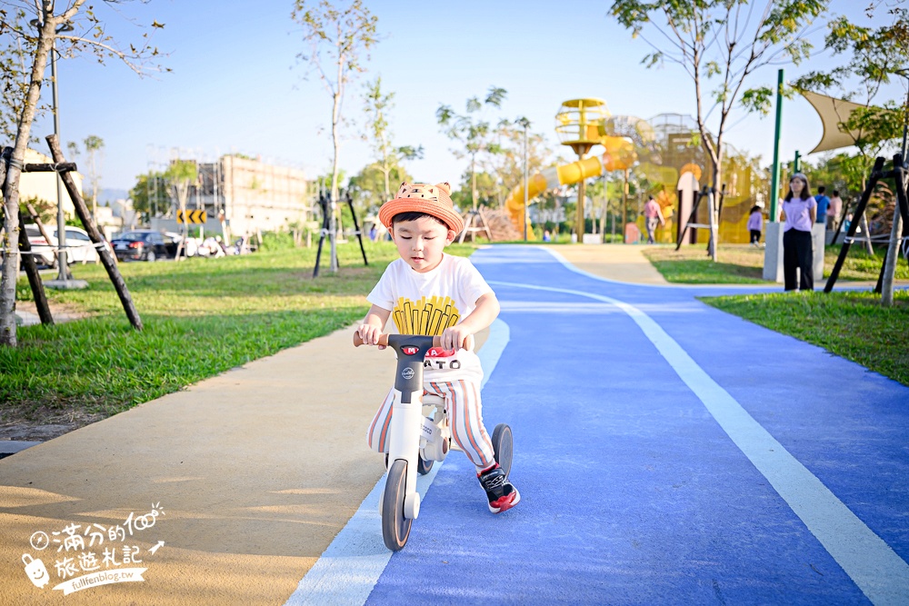 彰化【田中熊趣米公園】最新熊主題親子遊戲場.滑梯.沙坑.滑索一次滿足.還能近距離看高鐵奔馳!