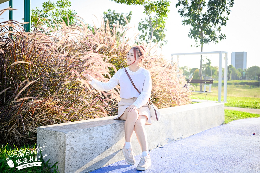 彰化【田中熊趣米公園】最新熊主題親子遊戲場.滑梯.沙坑.滑索一次滿足.還能近距離看高鐵奔馳!