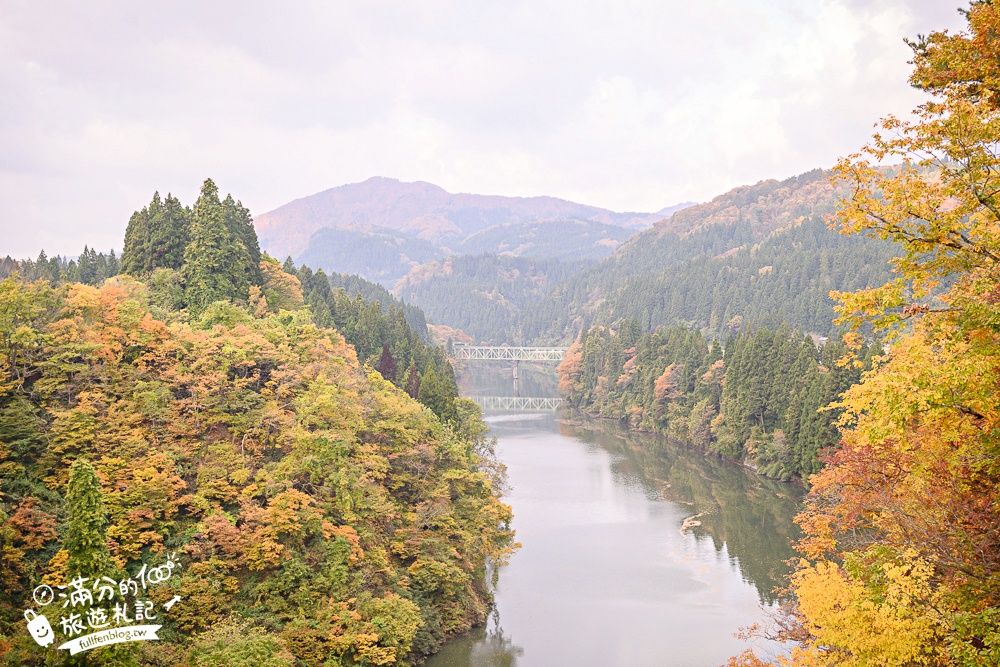 【福島第一只見線鐵橋觀景台】交通方式&火車通行時刻表.鐵道迷必朝聖的仙境美景,日本鐵道景色天花板!